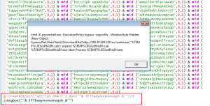 Figure 3 - malware exploiting Microsoft Powershell