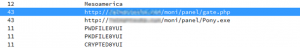 Figure 6 Strings found in the executable indicating Pony
