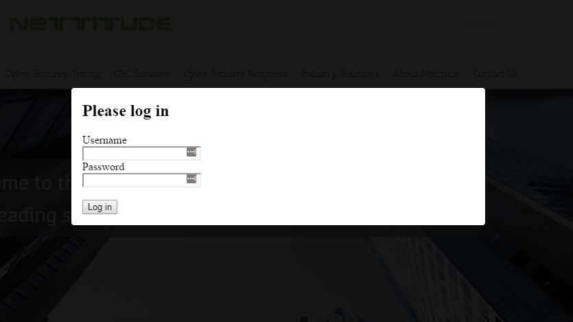 Login XSS