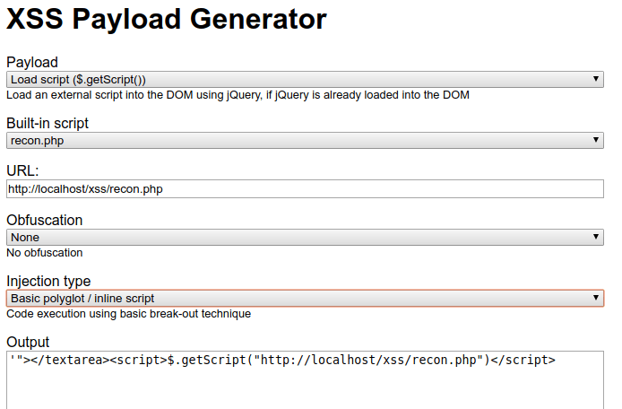 Cross Site Scripting (XSS) - Payload Generator | Nettitude Labs